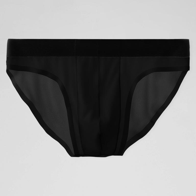 Men's Ice Silk Seamless Breathable Triangle Underwear - Ultra-Thin, Transparent, Sexy Summer Shorts