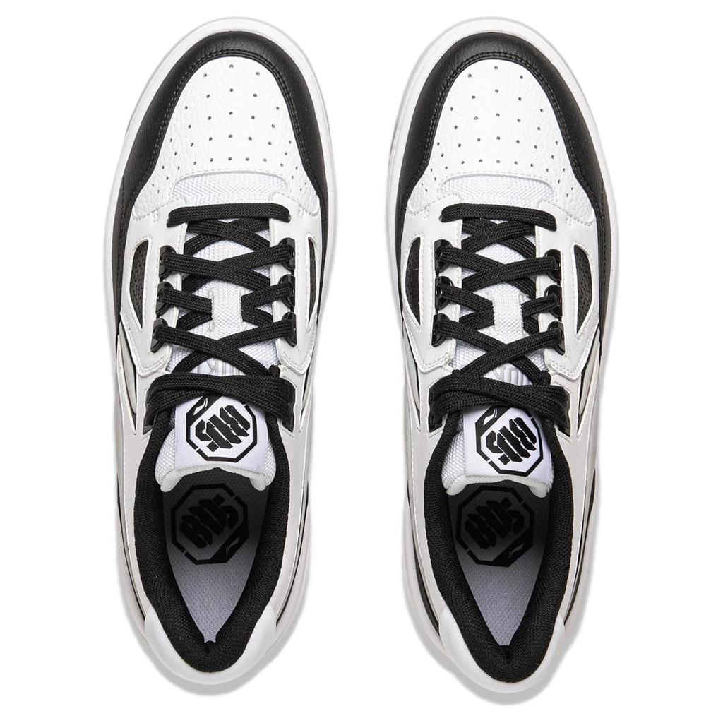 New LiNing BadFive Shock Absorbers Slip Resistant Breathable Low top Basketball Shoes Unisex Standard White Black Calm Gray ABCV007-3