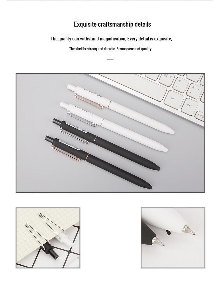 Creative V-Clip Display Rack with Quick-Dry Black & White Student Brush Pens