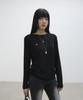 Millieonkoleu Soda Loose Fit Long Sleeve T-Shirt_Black