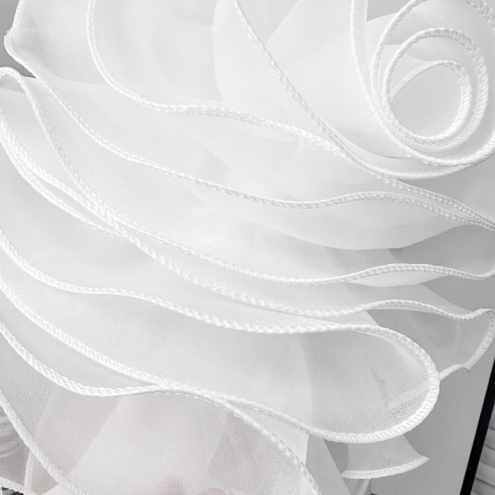 Fiori Petto 3D Stratificati Decorazione Abbigliamento Pieghettato Corsage Nuovo Fiore Rosa in Chiffon