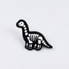 Dinosaur Skeleton Punk Brooch – Halloween Cartoon Animal Badge Accessory
