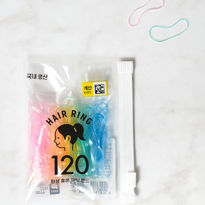 Daiso Klare Pastellfarbene TPU-Bänder Packung mit 120