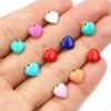 20 Stück 9x8mm Emaille Kleines Herz Charms Anhänger Edelstahl DIY Schmuckherstellung Zubehör Fundstücke für Armband Ohrringe