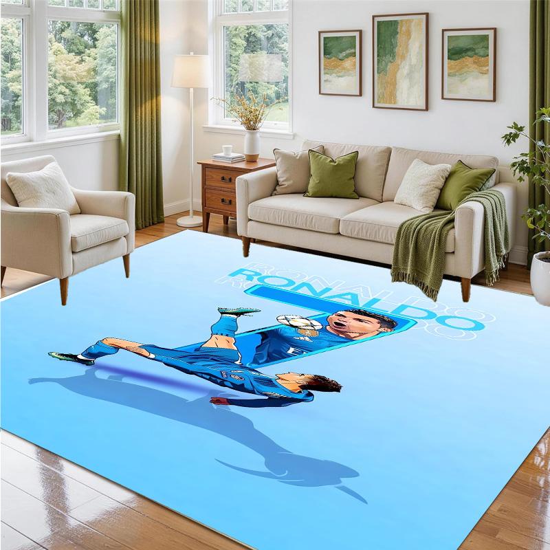 Cristiano Ronaldo Design Kristall Samt Teppich Weiche Dekorative Matte für Schlafzimmer Eingang