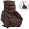Recliner Chair with Lift Assistance Brown Faux Leather
