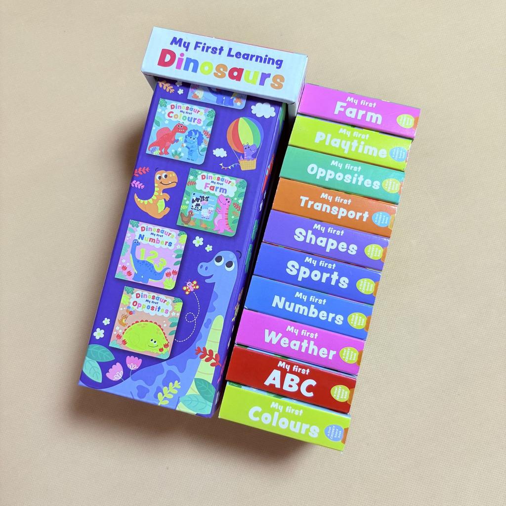 Genuine English mini portable set of 10 volumes First words children's word learning enlightenment cognition