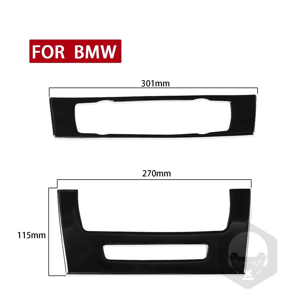 For Bmw 3 Series 2005-2012 E90 E92 Piano Black Air Conditioner CD Control Panel Plastic Cover Car Interior Accessoriers