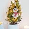 10PCS Snowman Tree Pendant Hanging Ornaments with Rope Party Home Supplies