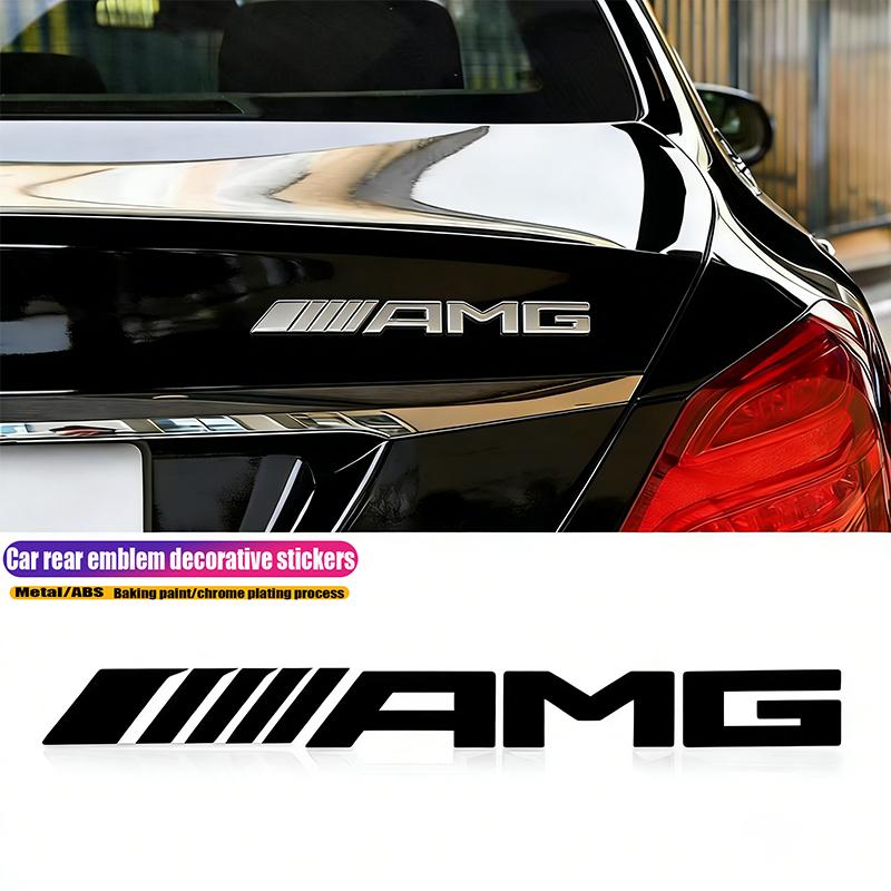 3D Alloy Logo AMG Emblem Letters Car Trunk Badge For Mercedes Benz AMG A B C E G CLA GLA W211 W214 W205 W203 W204 W206 PF1