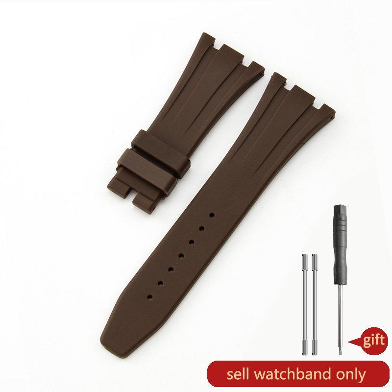 Silicone Watch Strap for AP Aibi 15400 Royal Oak Series Waterproof Sweat-Proof Rubber Watch Band Men's Accessories 26mm27mm28mm