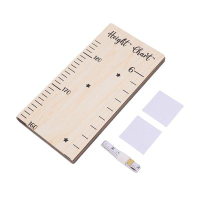 Height Chart Wooden Height Growth Chart Ruler with Foam Tape for Measuring Height Wall Decor