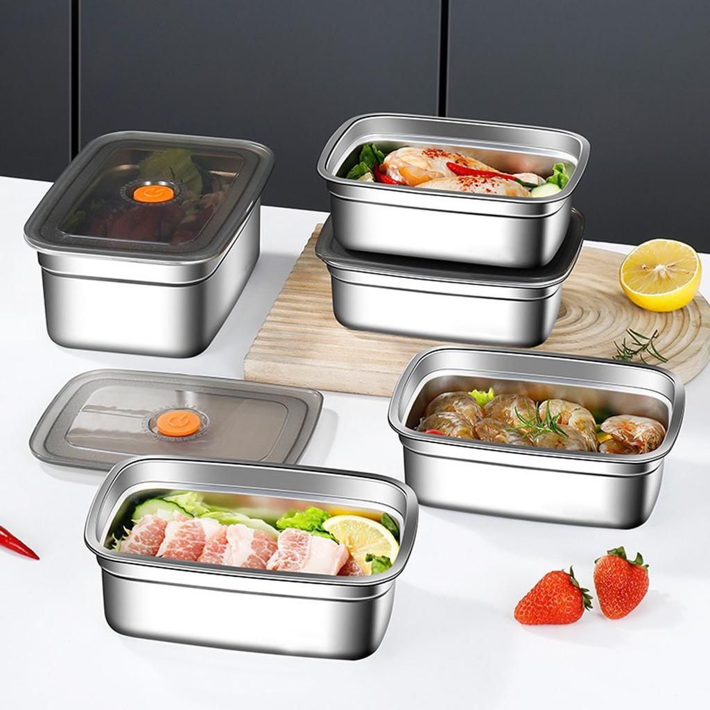 Lunch Box with Lid, Fresh-Keeping Lunch Container, Heated Sealed Rectangular Food Storage Box for Work & School