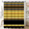 Modern Bathroom Decor Shower Curtain with Golden Stripes 3D Printed Waterproof Fabric Customizable Size for Home Bathing Room De