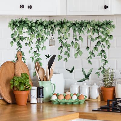 Painted Greenery Vine Leaves Bedroom Living Room Home Background Beautification Decoration Wall Stickers