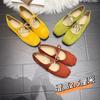 New Women's Spring Women Ballet Flats Shallow Butterfly-knot Shoes Casual Soft Sole Women's Leather Shoes Zapatos Mujer