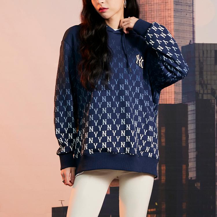 New MLB Base Logo Sweatshirts Unisex Marine Blue 3AHDM0624-50NYD