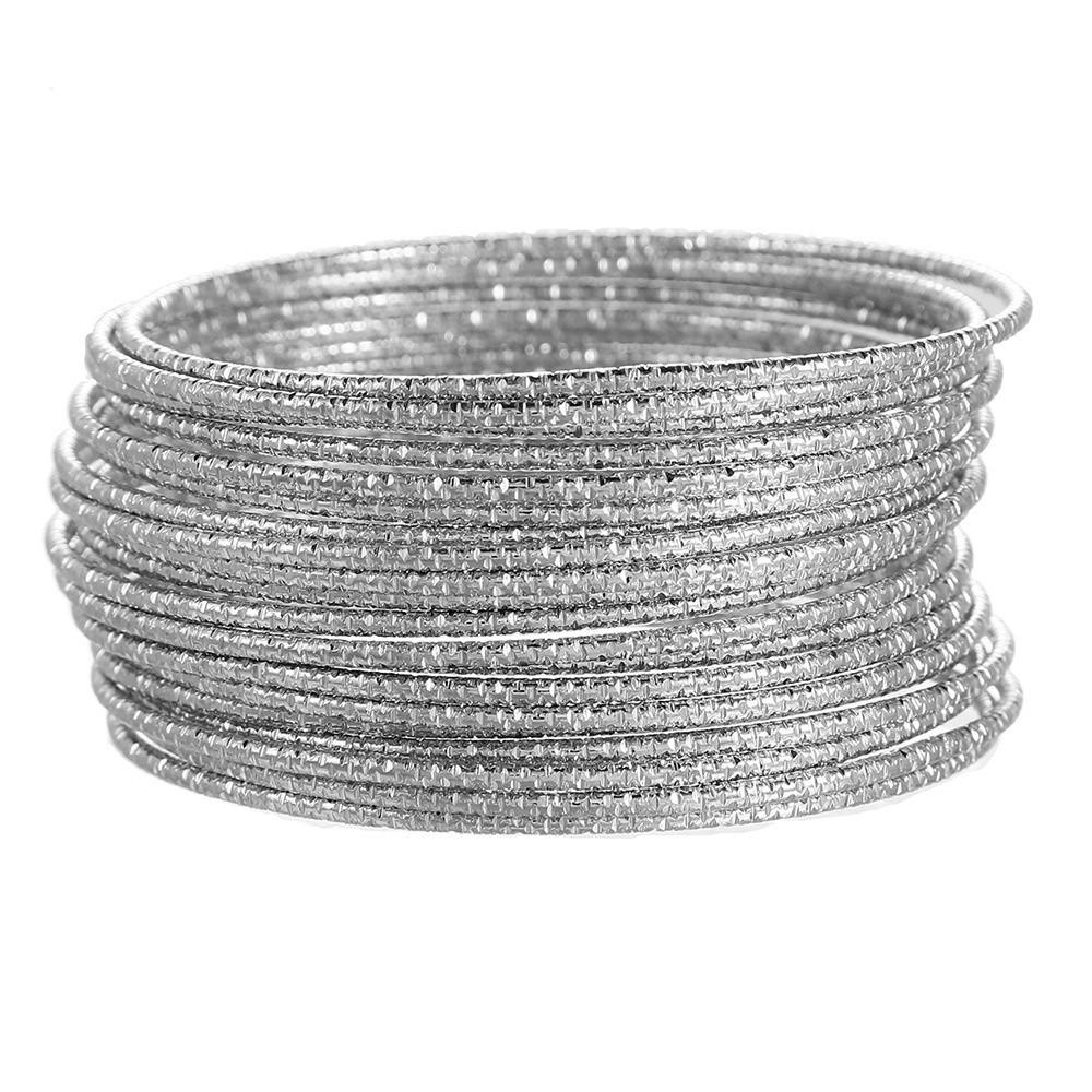 Geometrisches Reifen-Manschettenarmbänder-Set Mit Galvanisierter Oberfläche Für Männer Und Frauen Sommer 2025