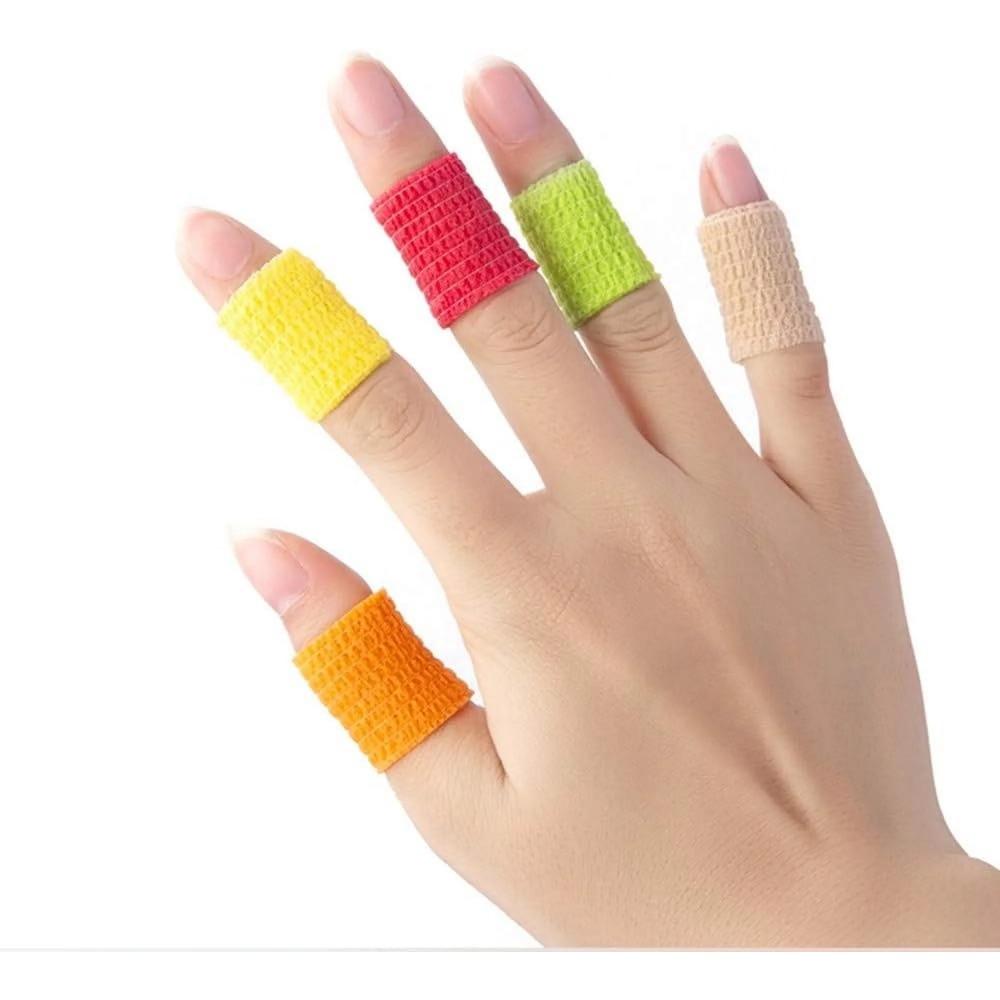 12 Pack Self Adhesive Bandage Wrap, Stretch Self Adherent Tape for Sports, Finger, Wrist, Ankle, Cohesive Bandages(1 Inch x 5 Yards/Roll)