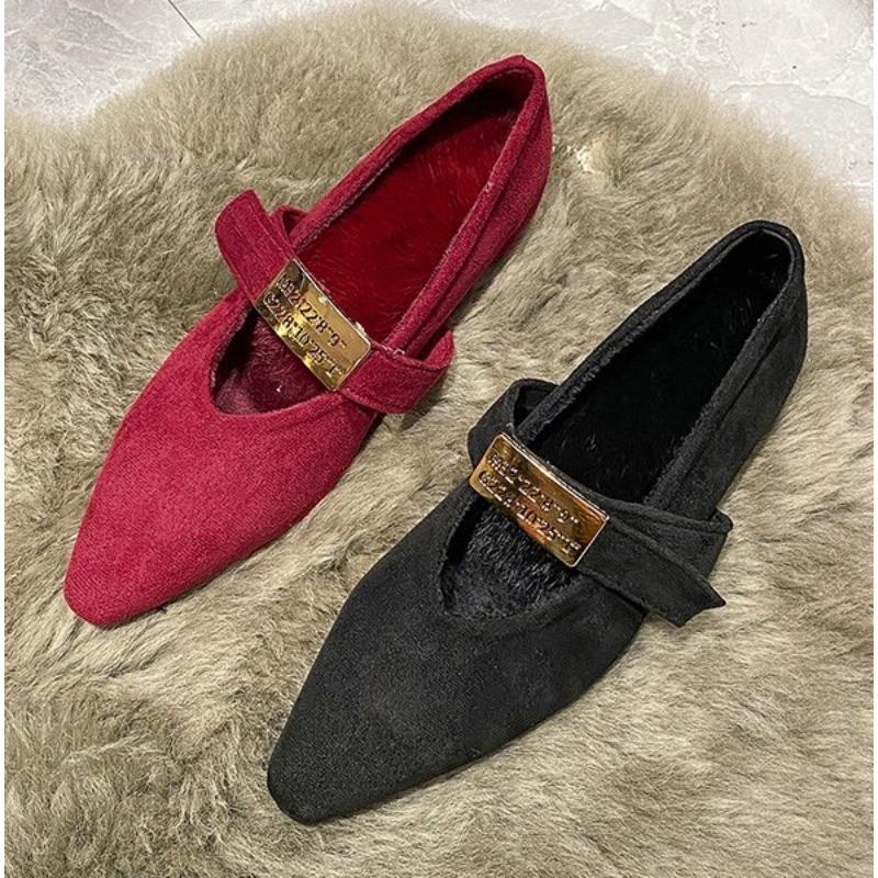Fashion New Luxury Women's Flat Shoes with Pointed Soft Knitted Sole Breathable and Comfortable Shoes Spring and Autumn Zapatos Mujer