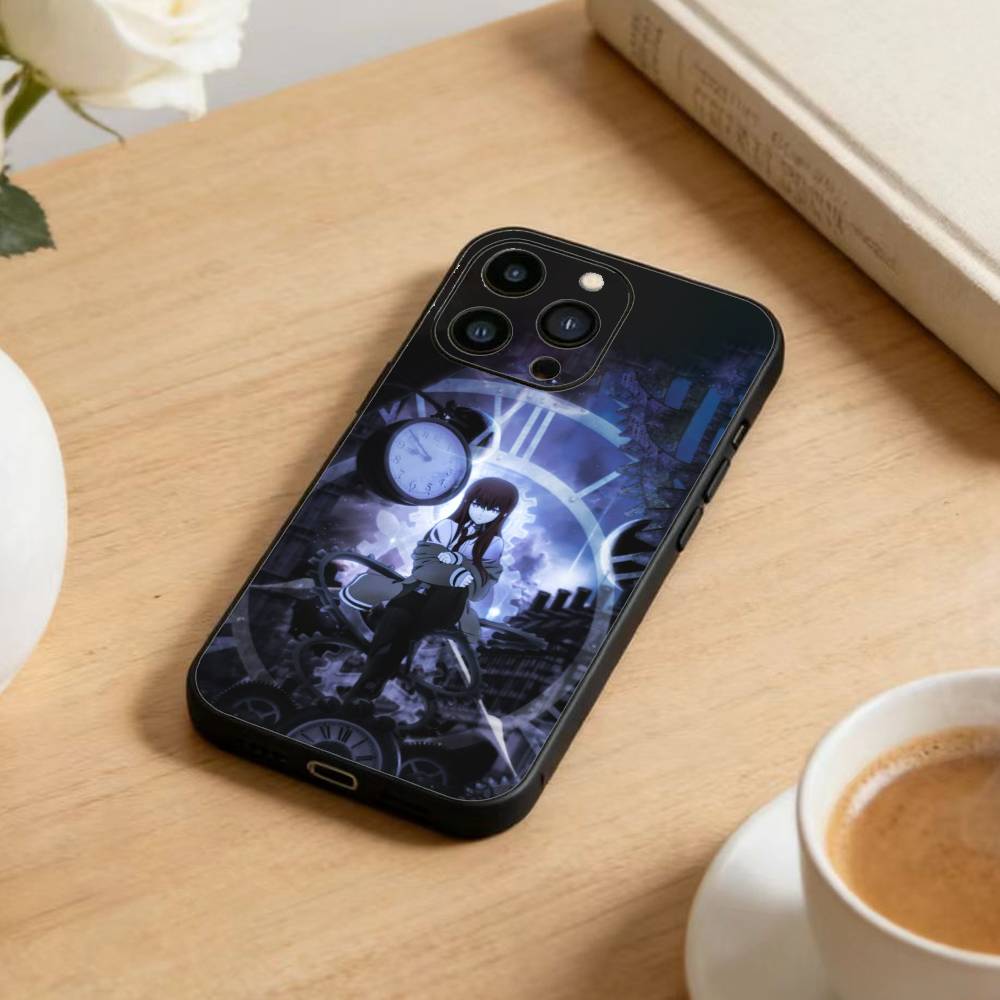 STEINS GATE F-Rintaro O-Okabe Phone Case For iPhone 16,15,14,13,12,17,Pro Max,Plus Silicone Black Case