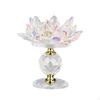 Clear Glass Lotus Tealight Candle Holder Stand Votive Holders Candlestick for