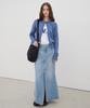 Leuba Front Slit Denim Maxi Skirt - Light Blue