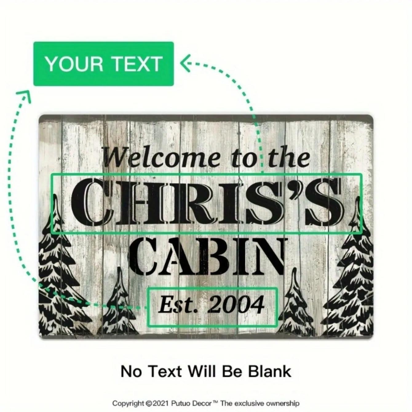 Personalized Rustic Metal Sign Custom Farmhouse Outdoor Wall Art For Campsite Lake House Country Decor белый