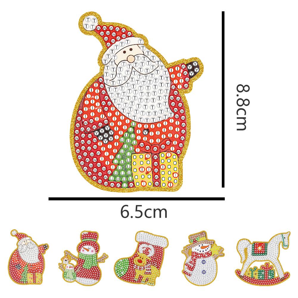 5/10pcs Diamond Painting Christmas Santa Claus Pendant Decoration Atmosphere Decor for Children Christmas Gift Natal Navided