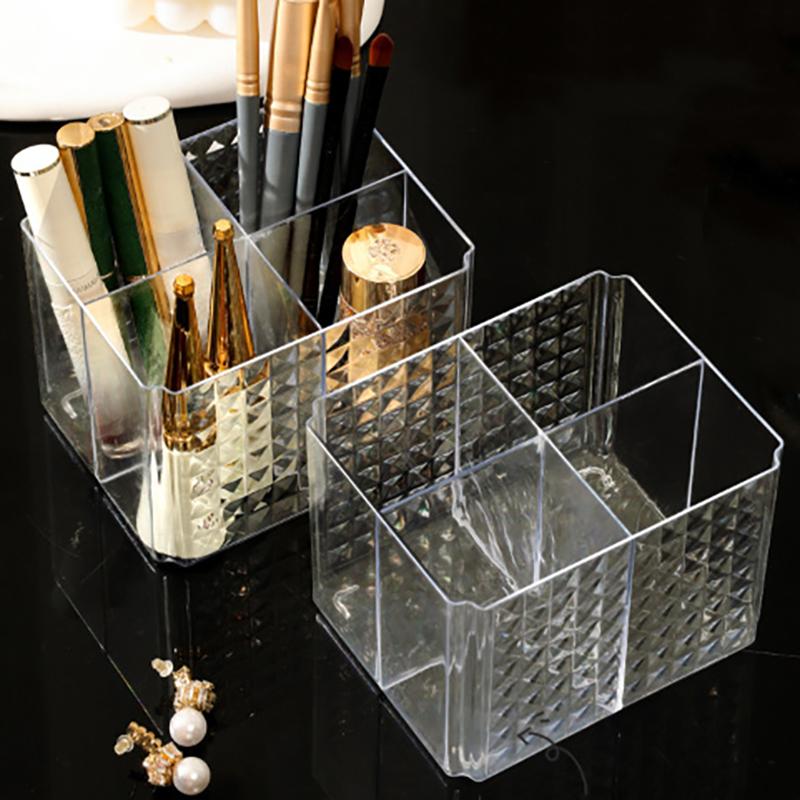 Clear Acrylic Makeup Brush Holder Desk Cosmetic Organiser Lipstick Storage Lipstick Storage Holder