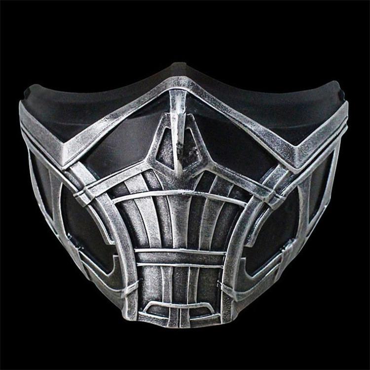 Stunning Mortal Kombat Scorpion Half Face Mask Crafted From Durable Resin For Cosplay Events