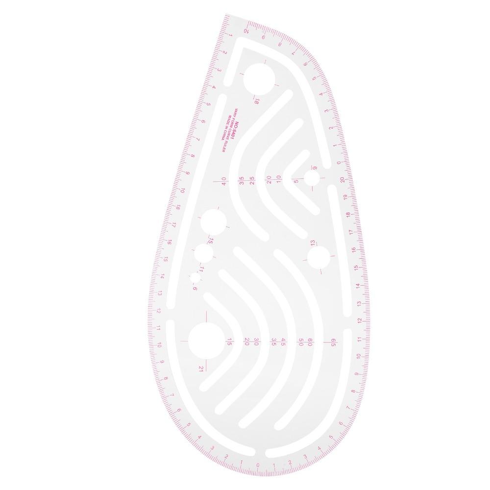 4Pcs Multi-Function Sewing Ruler Kit Shaped Design French Curve Ruler For Tailors