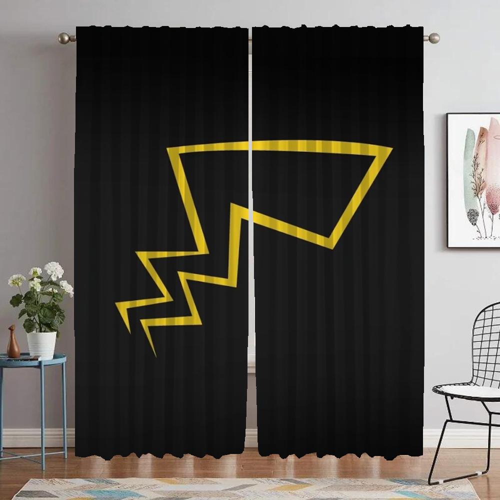 Elegant Room Curtains for Camera Pokemon Blackout Curtain for Room 2 Panel Home Interior Curtains Shades Halloween Decoration