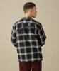 Avirex Long Sleeve Cotton Linen Ombre Size M Size Size OMBRE SHIRT Men's Shirt, (010), Black, 783-3120014, A/DINER/L/S C/L