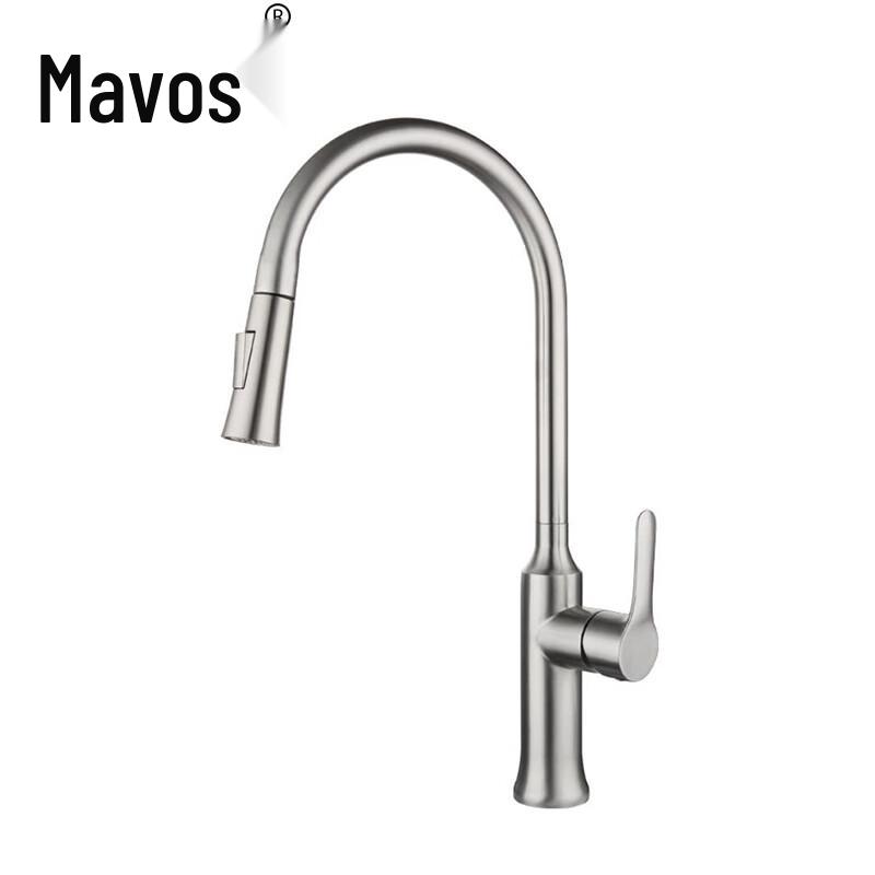 Mavors Stainless Steel Pull-Out Kitchen Faucet