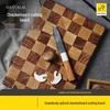 Katemake Acacia Wood Checkerboard Cutting Board