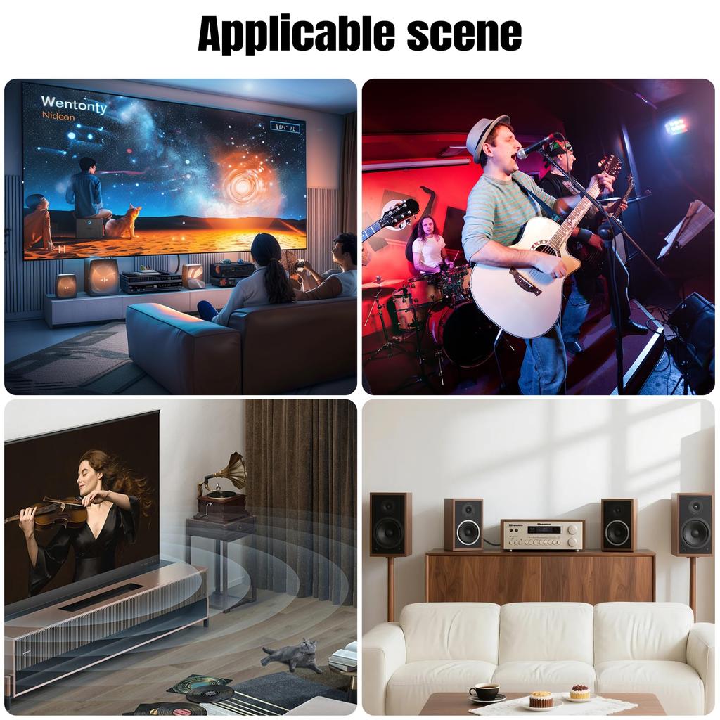 SHULIANCABLE to RCA 2 x TS to Dual RCA Stereo Audio Connection Compatible with AV Home Audio and Amplifiers 1/4" Cable, 6.35mm Cable, Receivers,