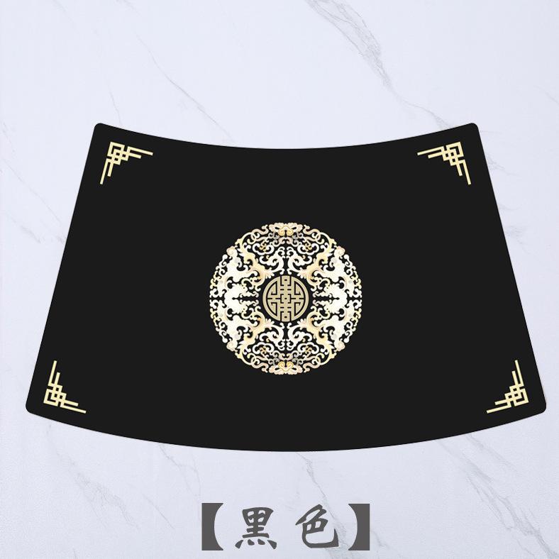 Western food mat PVC leather oil-proof and waterproof fan-shaped dining table mat Chinese tableware mat New Chinese plate