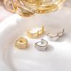 Light Luxury Diamond Row Earrings: Trendy Metal Studs for Men & Women, Popular European & American Rap Style Accessories