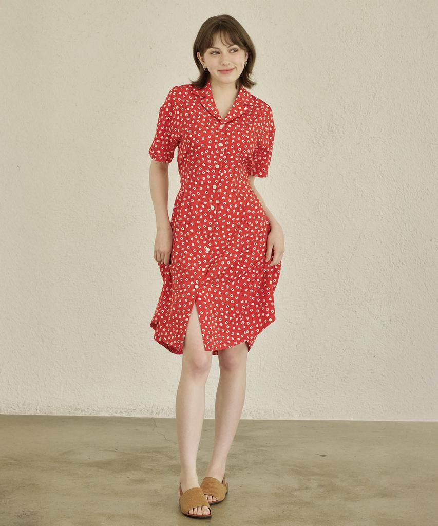 Armour Secret Floral Midi Dress - Red