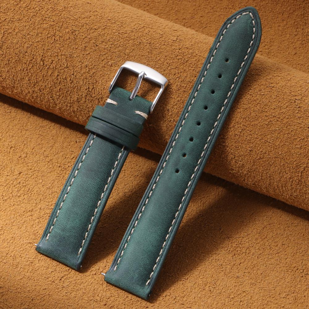 Geniune Calfskin Leather Watchband 18mm 20mm 22mm 24mm Watch Strap for Samsung Watch Strap for Huawei Watch Gt2/Gt3 Sport Band