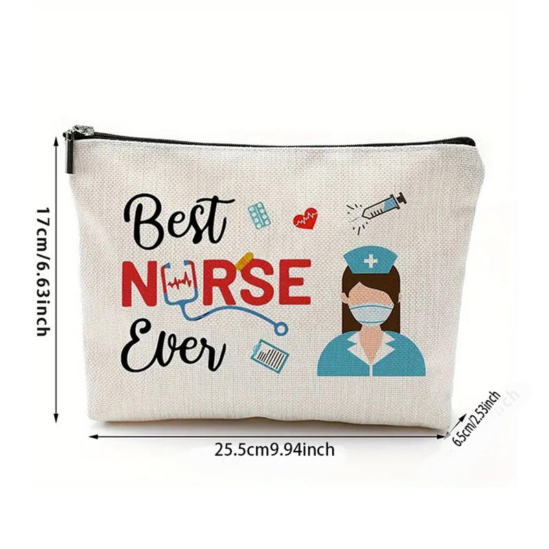 

Trendy Linen Cosmetic Bag Waterproof Large Capacity Zip Storage Pouch Foldable Makeup Bag Women Travel Organizer One Size