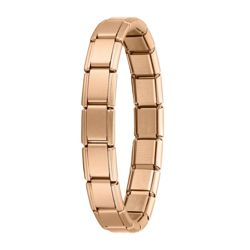 New Solid Color Women Men Jewelry DIY 9MM Width Italian Elastic Charm Bracelet Solid Color Stainless Steel Fashion Bangle