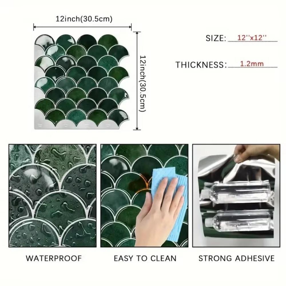 Self Adhesive Imitation Wall Tiles PVC Kitchen Backsplash New Wall Stickers  For Home Decor
