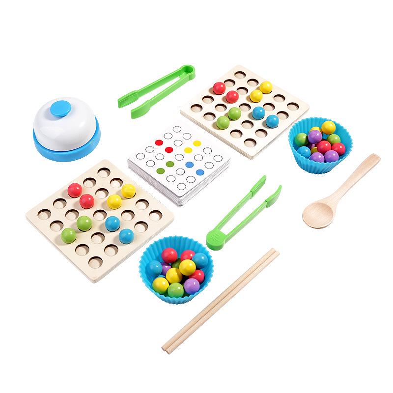 Montessori Baby Clamping Beads Toy - Educational Game for Concentration & Parent-Child Interaction