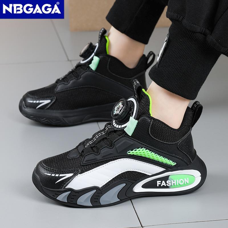 Mode Schwarze Jungen Basketballschuhe Outdoor Atmungsaktive Kinder Trainer Sport Tennisschuhe Rutschfeste Kinder Casual Schule Laufschuhe