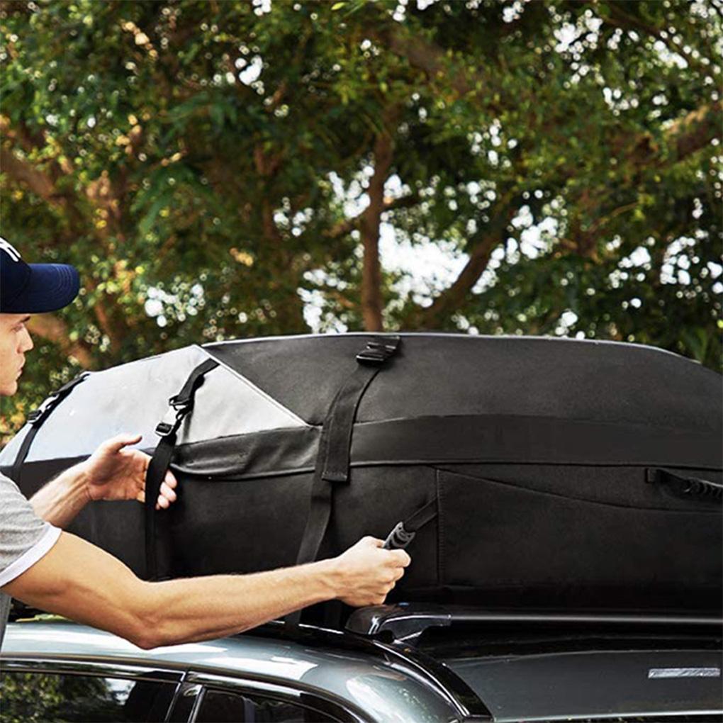 Car Cargo Roof Bag Auto Rooftop Luggage Carrier Storage Bag Waterproof 600D Oxford Car SUV Van Foldable Roofs Bags