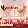 3D Crepe Paper Flower Wedding Decoration Set for Bedroom Wall