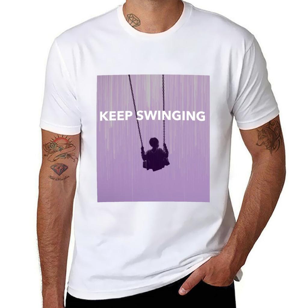 Swing Set Swingset Quote Kid Swinging Tshirt Vintage Print Crew Neck Tee Tshirt