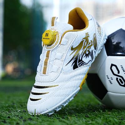 Children's Football Shoes New Rotating Buckle Student Boys Sports Broken Nails Artificial Grass Anti-skid Training Shoes Women